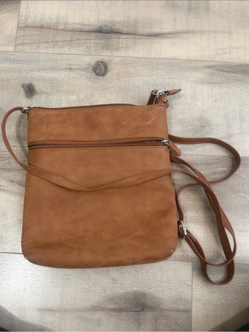Women's Slim Crossbody Bag in Tan
